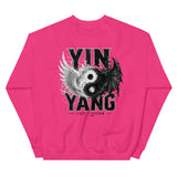 YIN & YANG Light & Shadow crewneck back print - heliconia