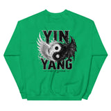 YIN & YANG Light & Shadow crewneck back print - irish green