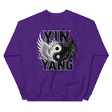 YIN & YANG Light & Shadow crewneck back print - purple