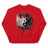 YIN & YANG Light & Shadow crewneck back print - red