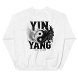 YIN & YANG Light & Shadow crewneck back print - white