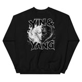 YIN & YANG Balance in Chaos crewneck back print - black