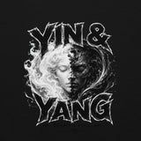 YIN & YANG Balance in Chaos crewneck back print - black