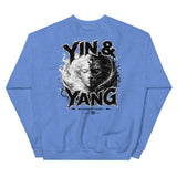 YIN & YANG Balance in Chaos crewneck back print - heather deep royal