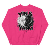 YIN & YANG Balance in Chaos crewneck back print - heliconia