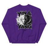 YIN & YANG Balance in Chaos crewneck back print - purple