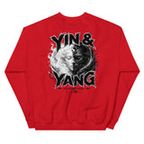 YIN & YANG Balance in Chaos crewneck back print - red