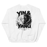 YIN & YANG Balance in Chaos crewneck back print - white