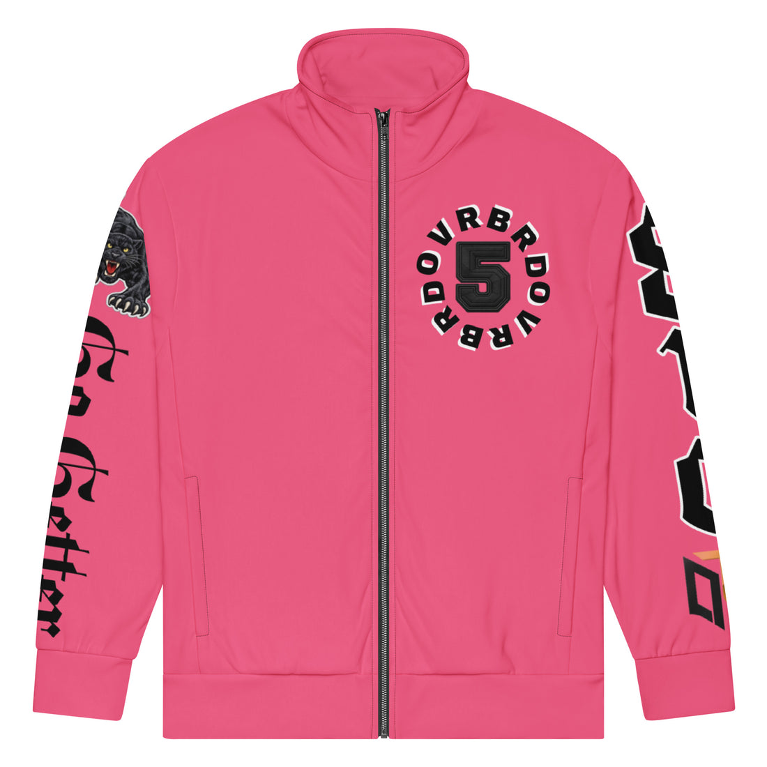OVRBRD Panther Track Jacket — Pink — front view