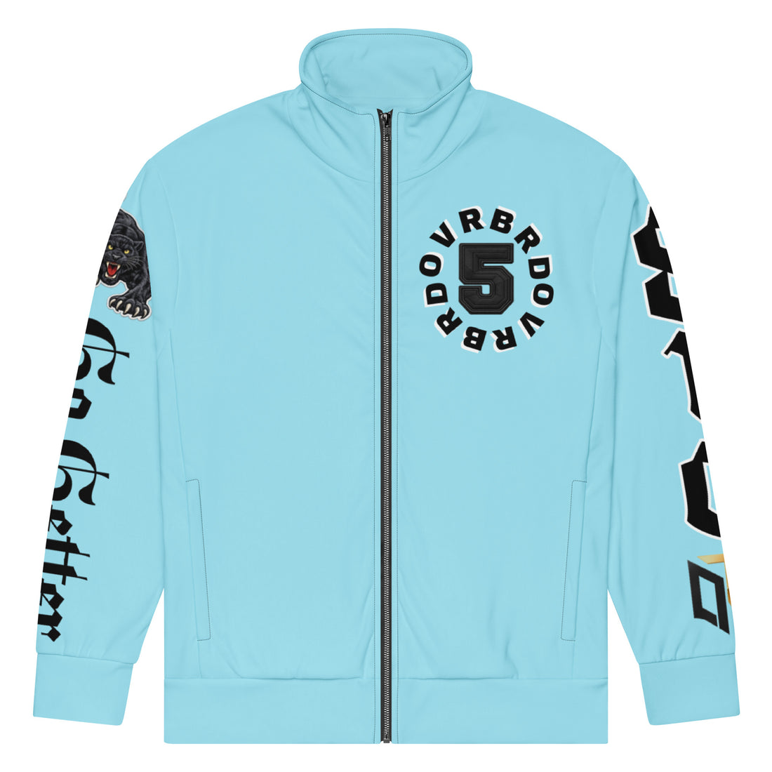 OVRBRD Panther Track Jacket — Aqua — front view