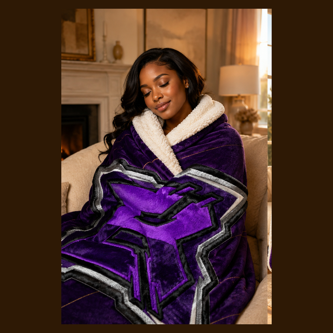 Sherpa blanket — wrapped, huge B