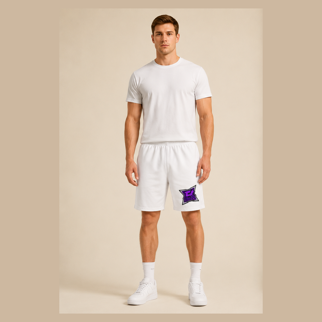 BlanK athletic shorts white — front