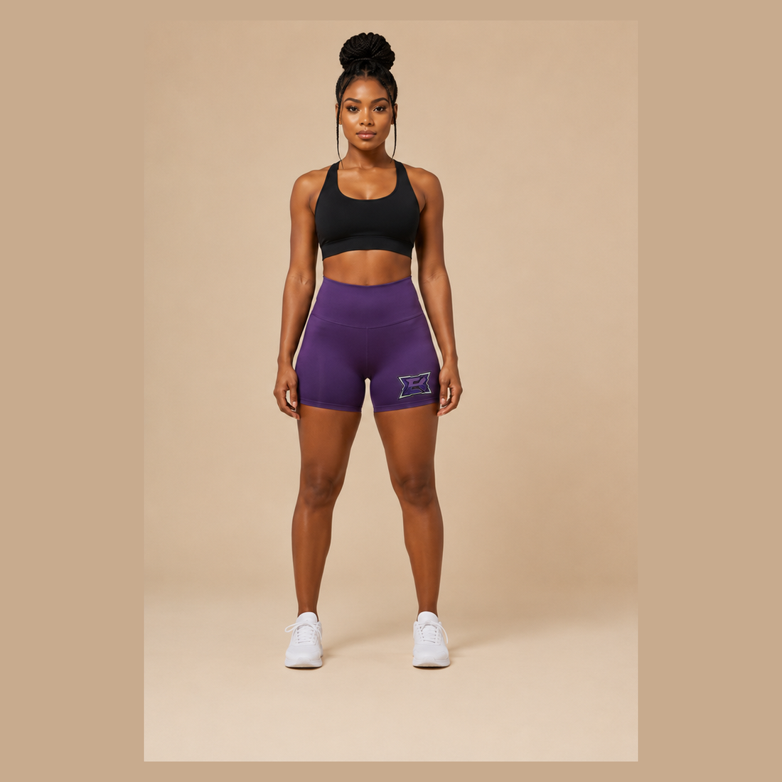 BlanK yoga shorts — front