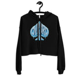 OVRBRD Frozen Spade Crop Hoodie — front view