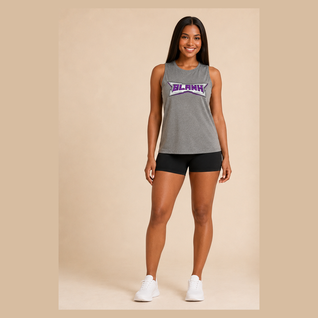 BLANK wordmark muscle tank — front