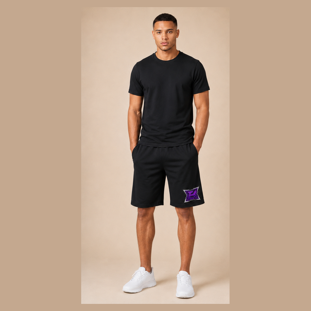 BlanK athletic shorts black — front