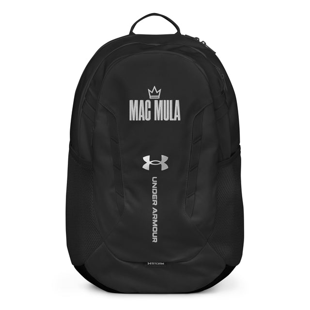 MAC MULA on Under Armour® Hustle Backpack — front view