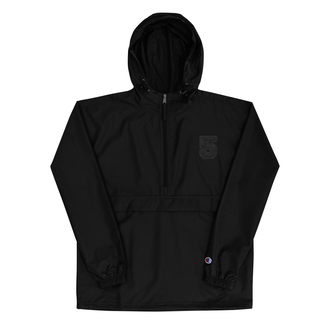 OVRBRD 5 Monogram on Champion® Packable Jacket — front view