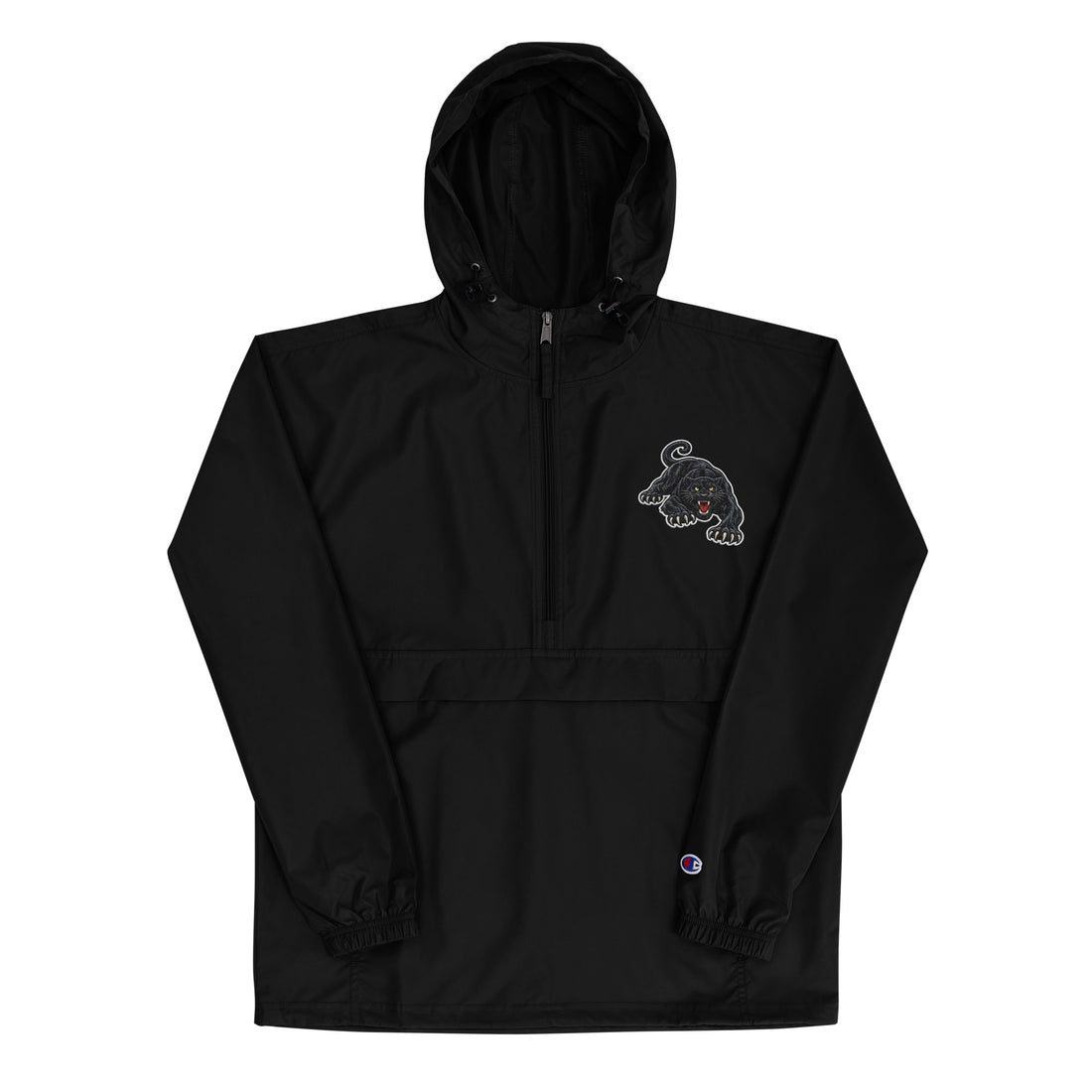 OVRBRD Panther on Champion® Packable Jacket — front view