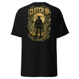 Night Ops Wolf Tee — Tactical Patch, Clutch Up Back Print — back view