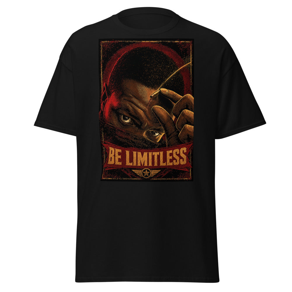BE LIMITLESS hero tee front on black