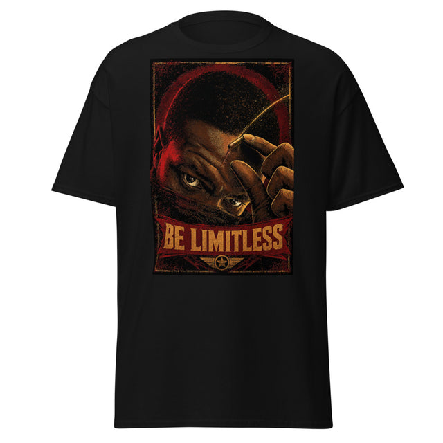 BE LIMITLESS hero tee front on black