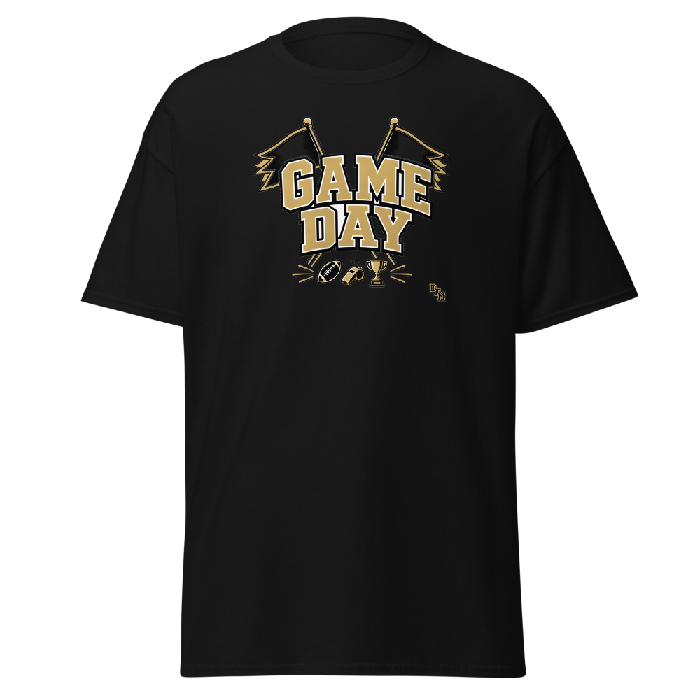 Game Day — Pennants & Trophy Tee — original Grand Blanc design by DreamToMerch