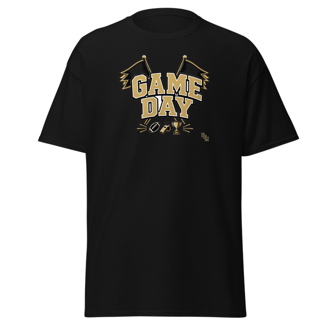 Game Day — Pennants & Trophy Tee — original Grand Blanc design by DreamToMerch