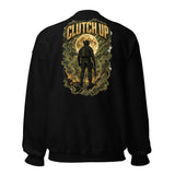 Night Ops Crewneck Sweatshirt — Tactical Wolf, Clutch Up Back — back view