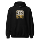 313 Detroit — Concrete Letters Hoodie — original Detroit design by DreamToMerch