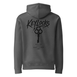 KeyLocks hoodie — charcoal back