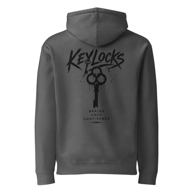 KeyLocks hoodie — charcoal back