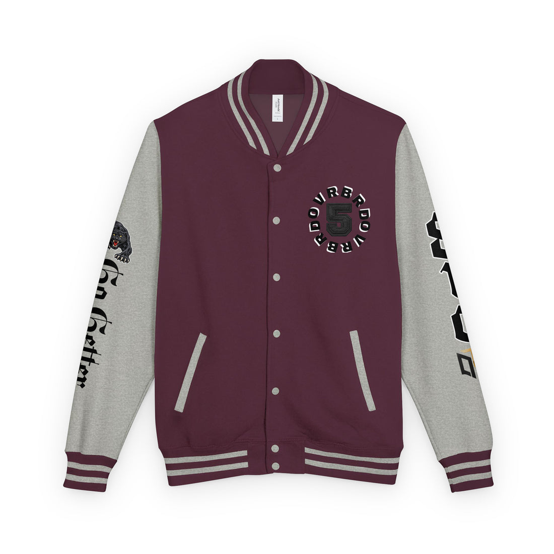 OVRBRD Panther Heavyweight Letterman Jacket — front view
