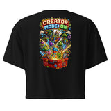 Creator Mode Crop Top — Voxel Builder Art, Front & Back — back view