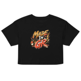 Made In GR — Painted Brushstroke Crop Top — original Grand Rapids design by DreamToMerch (view 2)