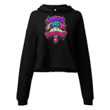 Where We Droppin Crop Hoodie — Victory Fireworks Back Print — front view