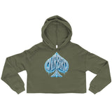 OVRBRD Frozen Spade Crop Hoodie — front view