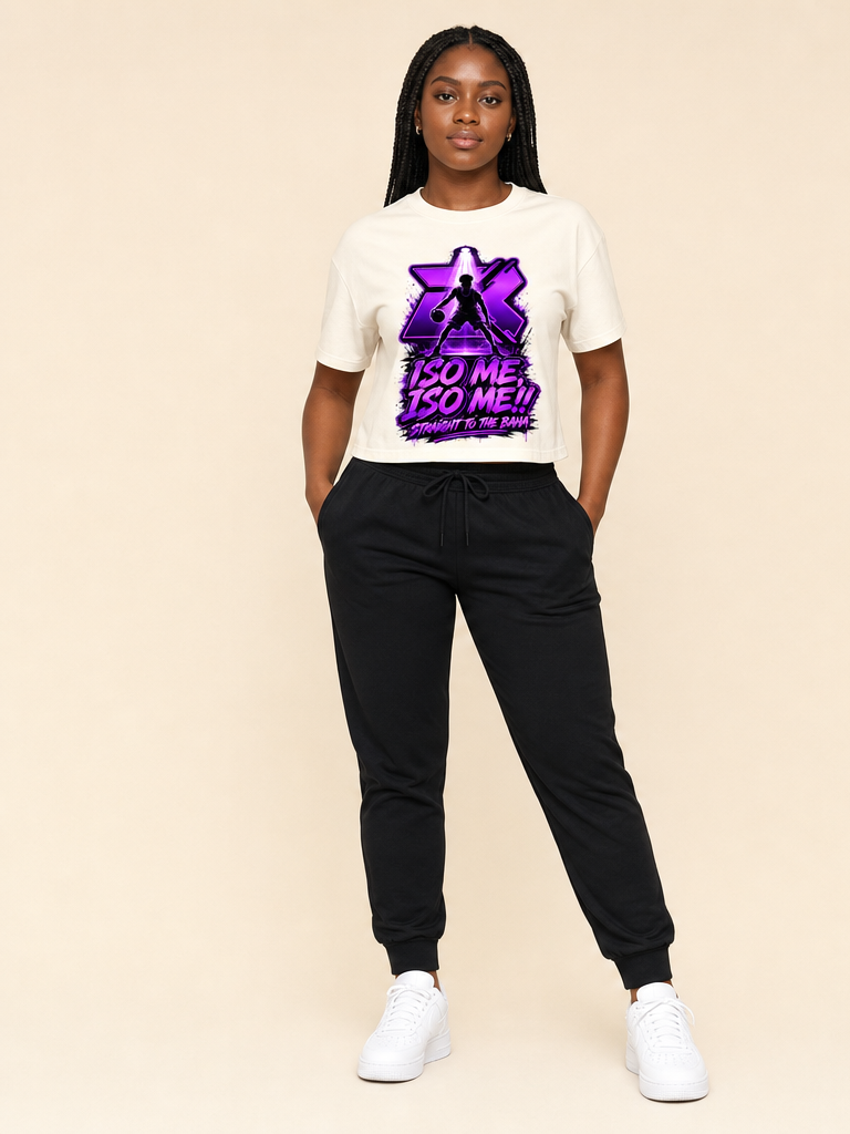 Model wearing BlanK Iso Me Crop Top — front